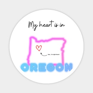 My heart is in Oregon Magnet